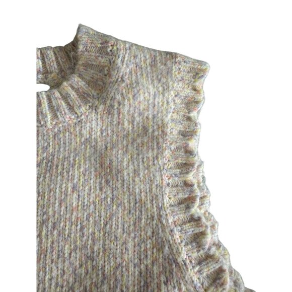 PIECES Women's Multicolor Knit Crewneck Sweater Tank Top Size Large - Picture 2 of 8